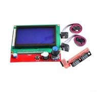Display LCD 12864 per controller RAMPS 1.4, pannello di controllo intelligente grafico completo per stampante 3D Reprap Mendel, alloggiamento in ABS con chip driver per un controllo preciso e