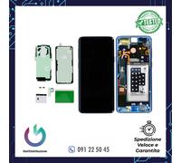 DISPLAY LCD + BATTERIA ORIGINALE SAMSUNG BLU CORAL SM-G965 - S9 PLUS + FRAME