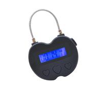 Display LCD con blocco orario elettronico per dispositivo, Black | Lucchetto timer LCD multiuso per oggetti personali armadietti, timer elettronico da viaggio per la gestione dei