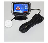 Display LCD Del Radar Parcheggio Inverso Con 4 Sensori Di Rilevamento Del Monitor Del Radar Parcheggio Backup Cicalino+discorso sensori parcheggio(BIANCO)