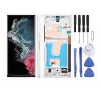 Display LCD Digitizer per Samsung Galaxy S22 Ultra SM-S908B Bianco con frame