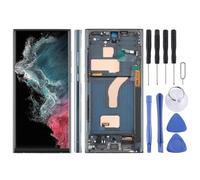 Display LCD e Digitizer per Samsung Galaxy S22 Ultra SM-S908B con frame verde