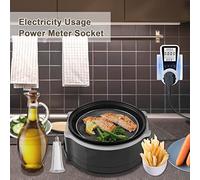 Display LCD Elettricità Utilizzo del misuratore di potenza Energia Watt Tensione AMPS Tester Wattaggio KWH Monitoraggio dell'analizzatore di consumo con retroilluminazione AC110V (Eu-1 senza