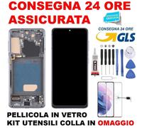 DISPLAY LCD FRAME INCELL PER SAMSUNG GALAXY S21 SM G991 SCHERMO TOUCH NERO