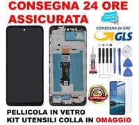 DISPLAY LCD PER MOTOROLA MOTO E30 XT2158 XT-2158 TOUCH SCREEN VETRO SCHERMO NERO