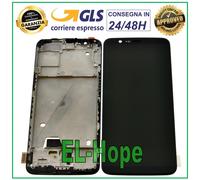 DISPLAY LCD FRAME PER ONEPLUS 5T A5010 TOUCH SCREEN VETRO SCHERMO MONITOR NERO
