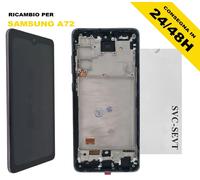 DISPLAY LCD INCELL FRAME SAMSUNG GALAXY A72 SM A725 A726 TOUCH VETRO SCHERMO