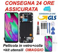 DISPLAY LCD INCELL TOUCH SCREEN FRAME SAMSUNG A40 SM-A405F/FN/DS NERO