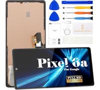 Display LCD OLED per Google Pixel 6A per Google Pixel 6A, ricambio per Google Pixel 6A GX7AS GB62Z G1AZG GB17L Digitizer Touch Screen Assembly Repair con telaio (nero)