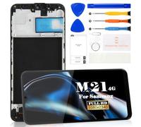 Display LCD OLED per Samsung Galaxy M21 per Samsung Galaxy M21 Sostituzione dello schermo per SM-M215F Touch Digitizer Kit di riparazione (nero, con cornice)