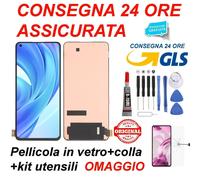 DISPLAY LCD ORIGINALE AMOLED XIAOMI MI 11 LITE 4G 5G M2101K9AG TOUCH VETRO NERO