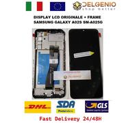 DISPLAY LCD ORIGINALE FRAME SAMSUNG GALAXY A02S SM-A025F TOUCH SCREEN VETRO NERO