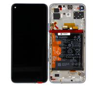 DISPLAY LCD ORIGINALE HUAWEI SERVICE P40 LITE 5G SPACE SILVER + FRAME E BATTERIA