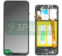 Display LCD Originale per Samsung A202 Service Pack con frame nero A20e