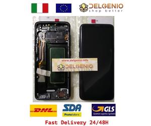 DISPLAY LCD ORIGINALE SAMSUNG + FRAME GALAXY S8 SM-G950 G950 F TOUCH SCREEN NERO