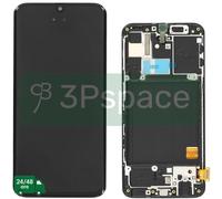 Display LCD Originale Samsung Service Pack per A40 con frame nero SM-A405F