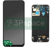 Display LCD Originale Samsung Service Pack per A50 con frame nero SM-A505F