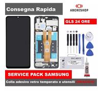 DISPLAY LCD ORIGINALE SERVICE SAMSUNG GALAXY A06 SM-A065 TOUCH SCREEN FRAME NERO