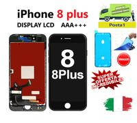 DISPLAY LCD PER APPLE IPHONE 8 PLUS TOUCH SCREEN VETRO NERO PARI ORIGINALE
