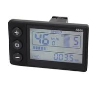 Display LCD per bici elettrica, 24 V, 36 V, 48 V, 60 V, multi informazione, S866, pannello di controllo, computer da ciclismo, 5 pin, spina impermeabile per manubrio da 22,2 mm per modifica della
