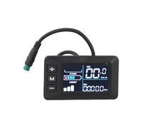 Display LCD per e-Bike 24V 36V 48V con Cavo A 5 Pin da 25 cm, Compatibile, Adatto A Manubri da 22,2 mm per Contachilometri di Biciclette Elettriche.