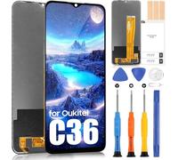 Display LCD per Oukitel C36 Schermo di Ricambio per Oukitel C36 6,56 Pollici LCD Screen Screen Replacement Touchscreen Digitizer Assembly con Riparazione Kit, Nero