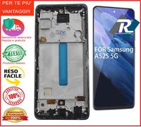 DISPLAY LCD TFT PER SAMSUNG GALAXY A52S 5G SM A528 A528B TOUCH SCREEN FRAME NERO