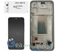 DISPLAY LCD SAMSUNG GALAXY A56 A566 5G ORIGINALE SERVICE PACK + FRAME LIGHT GRAY