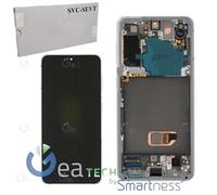 DISPLAY LCD SAMSUNG GALAXY S21 5G G991 ORIGINALE SERVICE PACK BIANCO NO CAMERA