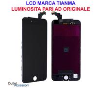 Display LCD Schermo Touch Vetro Apple Iphone 6 Plus Nero Originale Tianma oem 6G