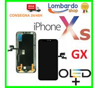 DISPLAY LCD SCHERMO VETRO PER IPHONE XS HARD OLED GX TOUCH SCREEN NERO RICAMBIO