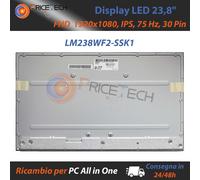 Display LCD Screen Pannello IPS LED 23.8" FHD per ACER All In One Veriton Z6860G