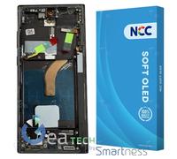 DISPLAY LCD SOFT OLED PER SAMSUNG GALAXY S22 ULTRA S908B SCHERMO NCC FRAME NERO