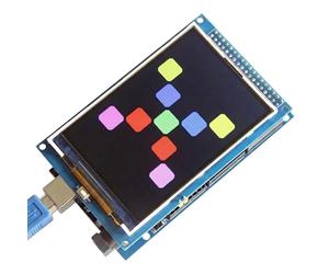 Display LCD TFT a colori da 3,5 pollici per Arduino Mega, Mega 2560, Due, Giga R1 schede WiFi, interfaccia parallela a 16 bit, colori 65K, risoluzione HD 320x480, driver ILI9486, tutorial forniti