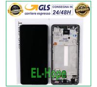 DISPLAY LCD TOUCH ORIGINALE SAMSUNG A52 SM A525F A526B FRAME NERO GH82-25230A