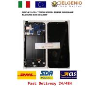 DISPLAY SAMSUNG A50 SM A505F ORIGINALE FULL SIZE VETRO TOUCH LCD FRAME NERO
