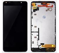 DISPLAY LCD+TOUCH SCREEN+FRAME ORIGINALE per MICROSOFT LUMIA 640 XL CORNICE NERO