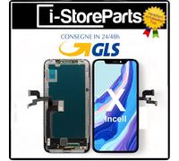 TOUCH VETRO LCD DISPLAY APPLE IPHONE X INCELL SCHERMO CON FRAME + PELLICOLA