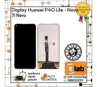 DISPLAY LCD TOUCH SCREEN PER HUAWEI P20 LITE 2019 P40 LITE NOVA 7I NERO SCHERMO