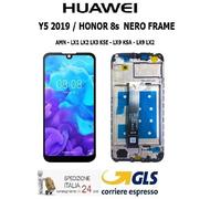 DISPLAY LCD TOUCH SCREEN FRAME NERO HUAWEI Y7 2019 PARI ALL ORIGINALE GLS