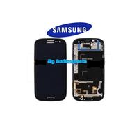DISPLAY LCD+ VETRO ORIGINALE SAMSUNG GALAXY S3 NEO GT i9301 COVER FRAME NERO