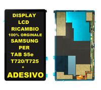 DISPLAY LCD VETRO TOUCH SCREEN NERO ORIGINALE SAMSUNG GALAXY TAB S5E SM-T725