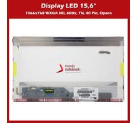 Display LED 15,6" 1366x768 40Pin per Samsung E252 E352 E3520 E452 NP-E252
