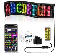 Display LED flessibile personalizzabile RGB, pixel art digitale programmabile, insegna USB, targa Bluetooth, app mobile per il commercio pubblicitario, l'automobile, l'arredamento della casa... (20 x