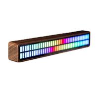 Display LED Music Spectrum a 72 LED, luci RGB Pickup Music Rhythm, con 3 Tipi di luci dinamiche e Microfono Integrato, Controllo remoto Tramite Applicazione Mobile, per Studio e Sala Giochi