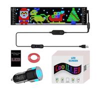 Display LED per Auto Display Flessibile Animato Natalizio Controllato da | Pixel Festive per Auto Per Parabrezza SUV Camper Berlina Pickup Furgone Rimorchio Camion Pendolarismo Festa