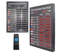 Display LED per tasso di cambio digitale, 12 file con telecomando e timer, display del tasso di cambio mondiale multinazionale per banche, istituzioni finanziarie