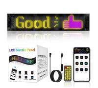 Display LED RGB 374x92mm Controllo App USB Pannello Scorrevole 1024 LED