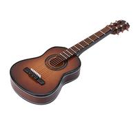 Display Mini Chitarra Artigianale con Supporto - Ornamenti per Decorazioni per la Casa, Ottimo per gli Amici (10 cm) (14 cm) (10 cm)