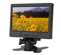 Display Monitor, 7 pollici HD 1080P Mini monitor portatile multifunzione 1024x600, con supporto per supporto HDMI/VGA/Ingresso AV Display, per display per auto CCTV(Spina UE)